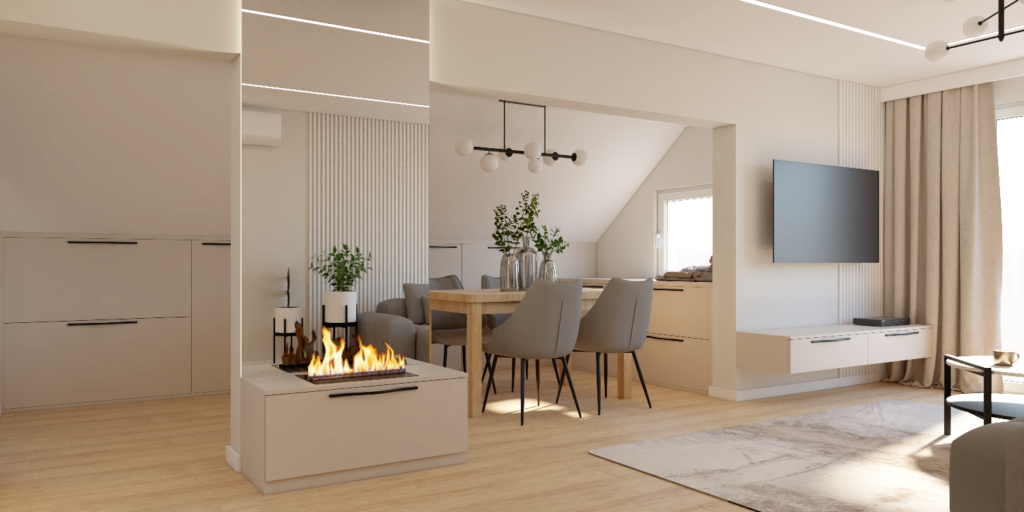 Nowoczesny salon – realizacja osiedle Dalnia